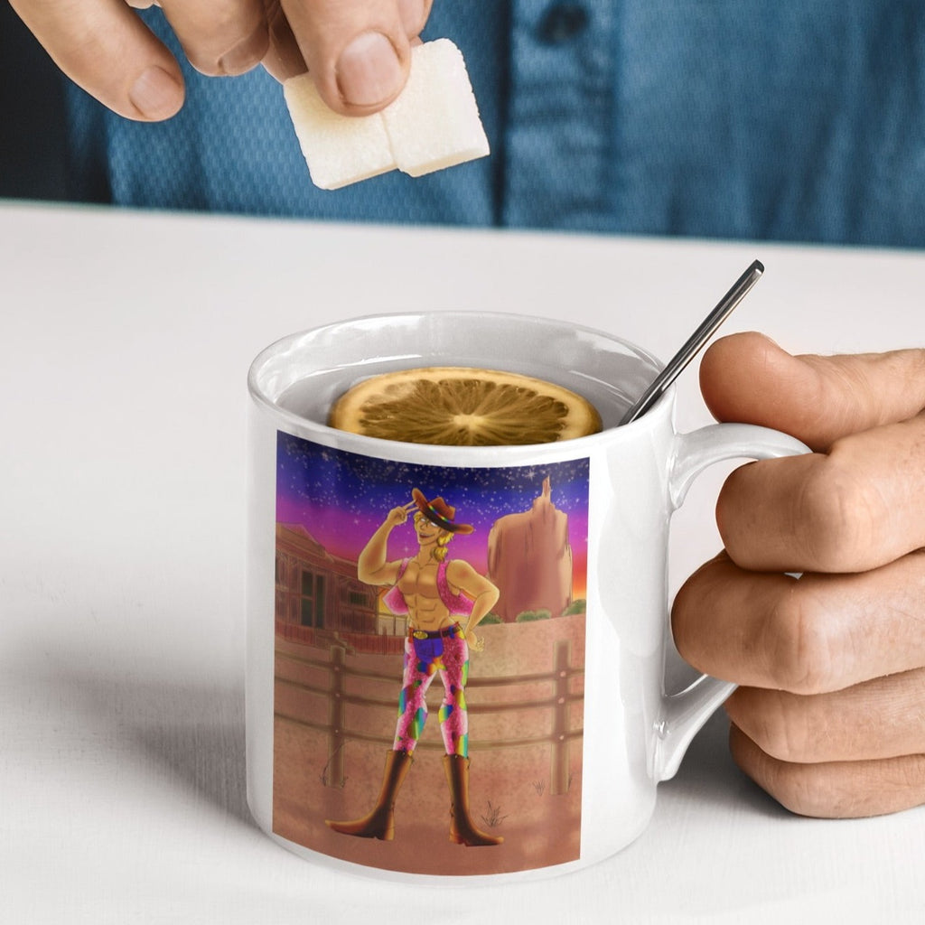  Gay Cowboy At Sunset Mug by Queer In The World Originals sold by Queer In The World: The Shop - LGBT Merch Fashion