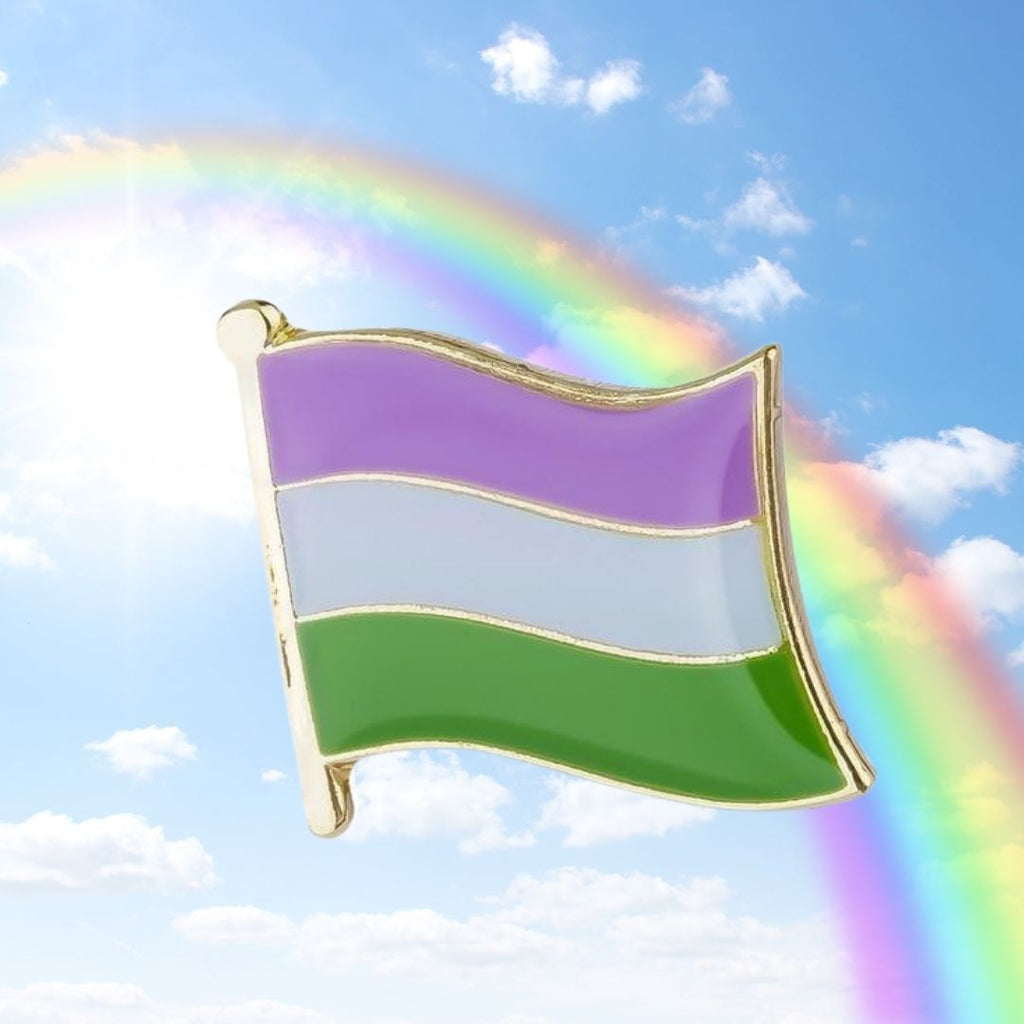  Genderqueer Flag Enamel Pin by Oberlo sold by Queer In The World: The Shop - LGBT Merch Fashion