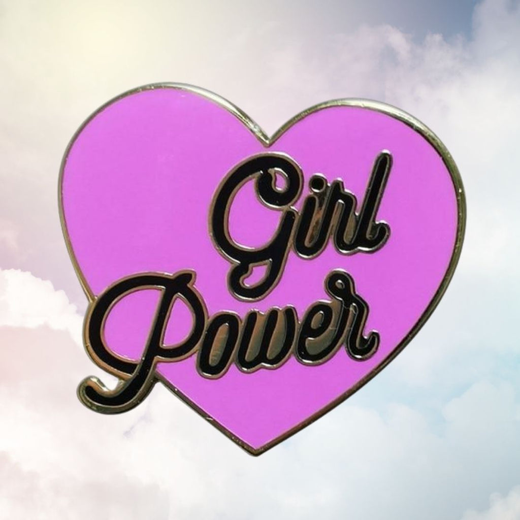  Girl Power Heart Enamel Pin by Queer In The World sold by Queer In The World: The Shop - LGBT Merch Fashion