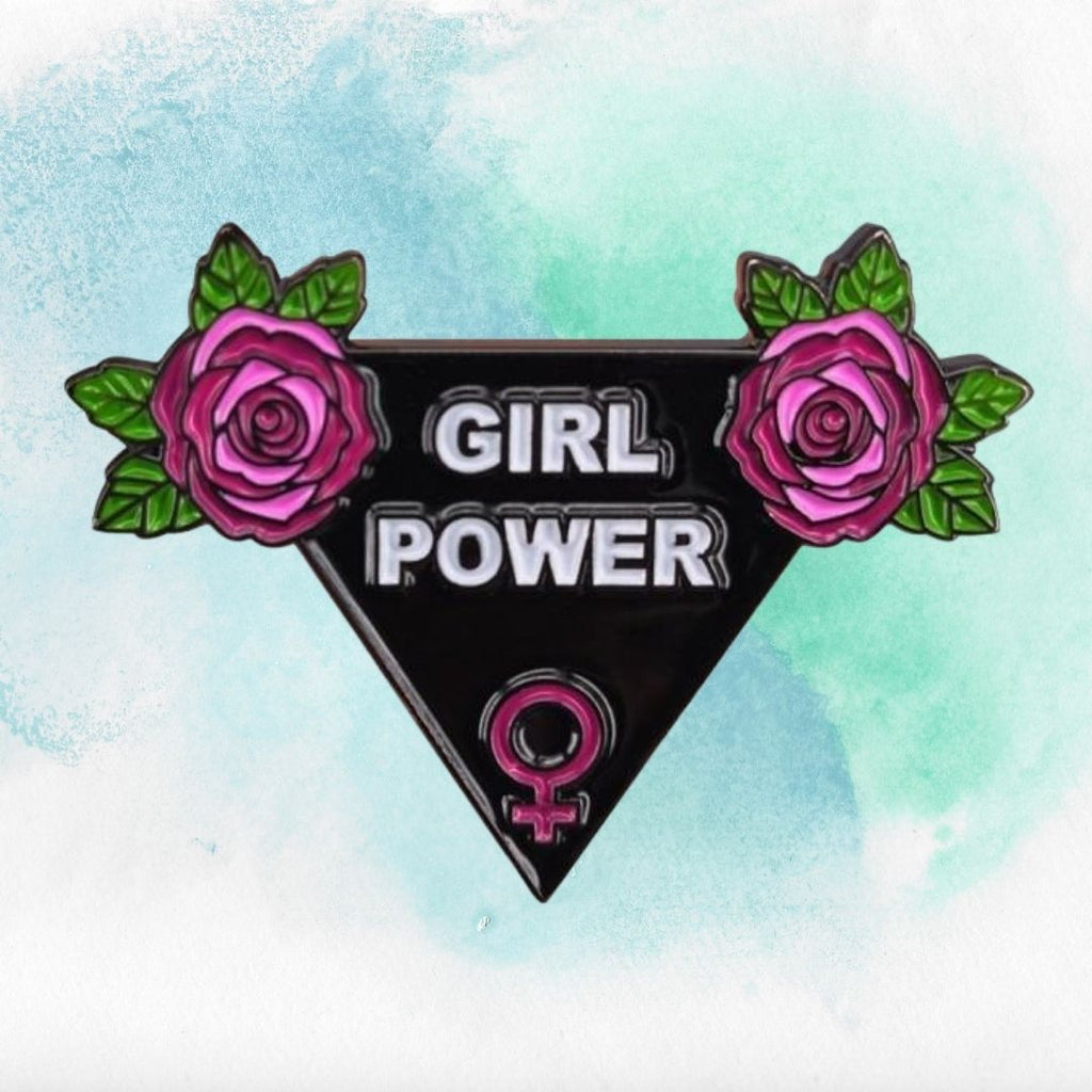  Girl Power Enamel Pin by Queer In The World sold by Queer In The World: The Shop - LGBT Merch Fashion