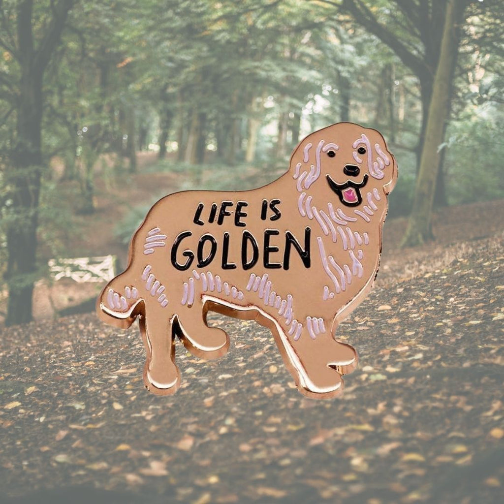  Life Is Golden Enamel Pin by Oberlo sold by Queer In The World: The Shop - LGBT Merch Fashion
