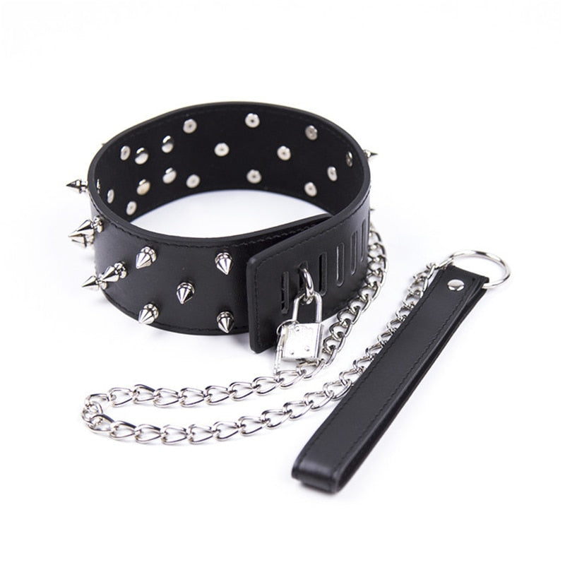 Leather Men Collar Black Slave Collar Submissive Male Choker -  Finland