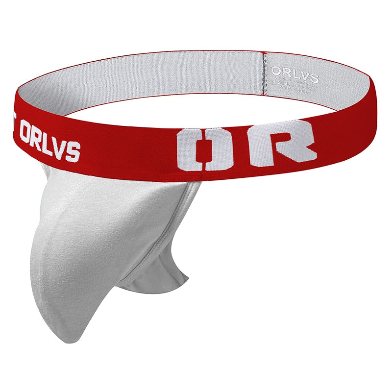 White ORLVS Pouch Jockstrap by Queer In The World sold by Queer In The World: The Shop - LGBT Merch Fashion