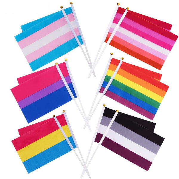  25 Handheld Transgender Pride Flags by Queer In The World sold by Queer In The World: The Shop - LGBT Merch Fashion