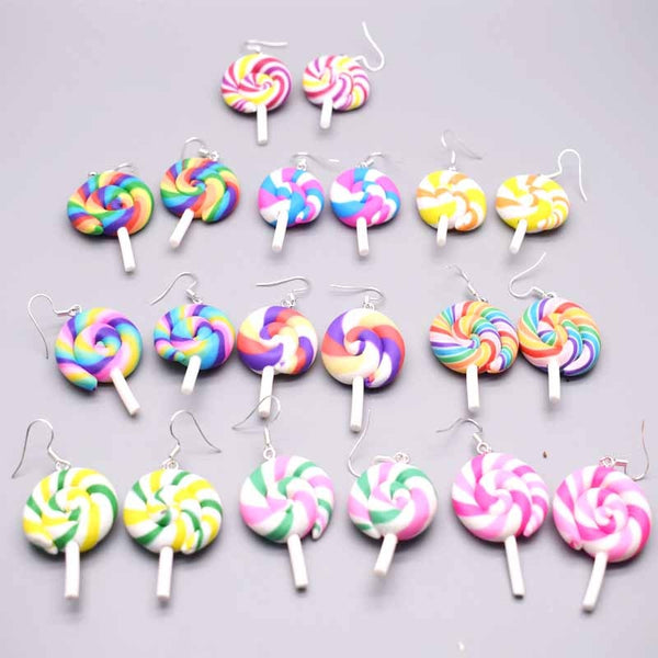 Style 1 Colourful Lollipop Earrings by Queer In The World sold by Queer In The World: The Shop - LGBT Merch Fashion