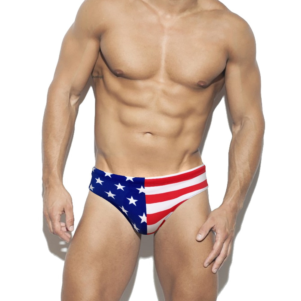  USA Flag Swim Briefs by Queer In The World sold by Queer In The World: The Shop - LGBT Merch Fashion