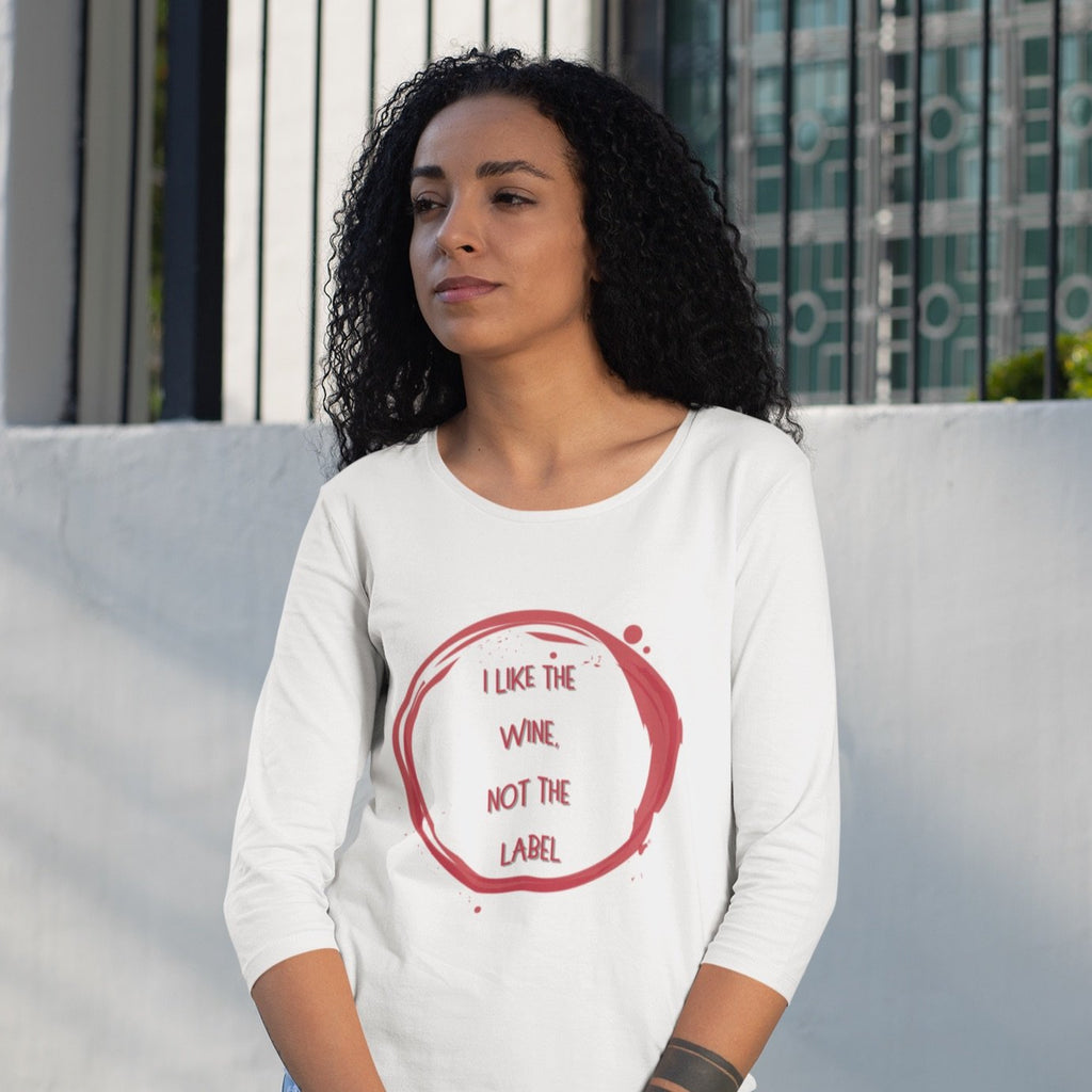 Athletic Heather I Like The Wine Not The Label Pansexual Unisex Long Sleeve T-Shirt by Queer In The World Originals sold by Queer In The World: The Shop - LGBT Merch Fashion