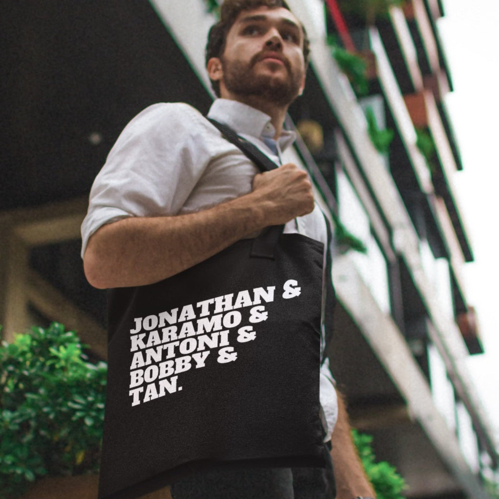  Jonathan & Karamo & Antoni & Bobby & Tan Eco Tote Bag by Queer In The World Originals sold by Queer In The World: The Shop - LGBT Merch Fashion