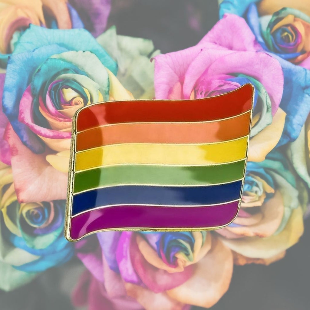  LGBT Flag Enamel Pin by Oberlo sold by Queer In The World: The Shop - LGBT Merch Fashion