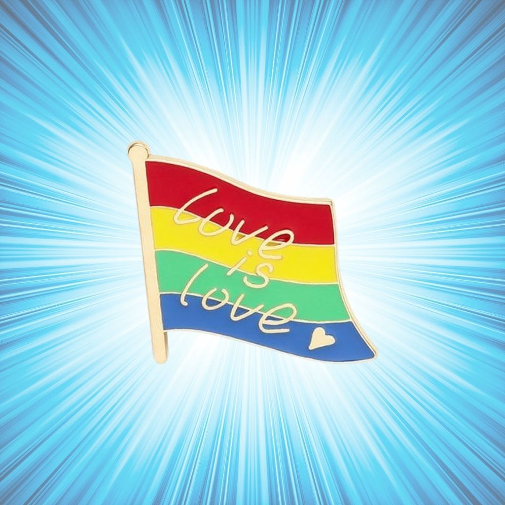  Love Is Love Flag Enamel Pin by Queer In The World sold by Queer In The World: The Shop - LGBT Merch Fashion
