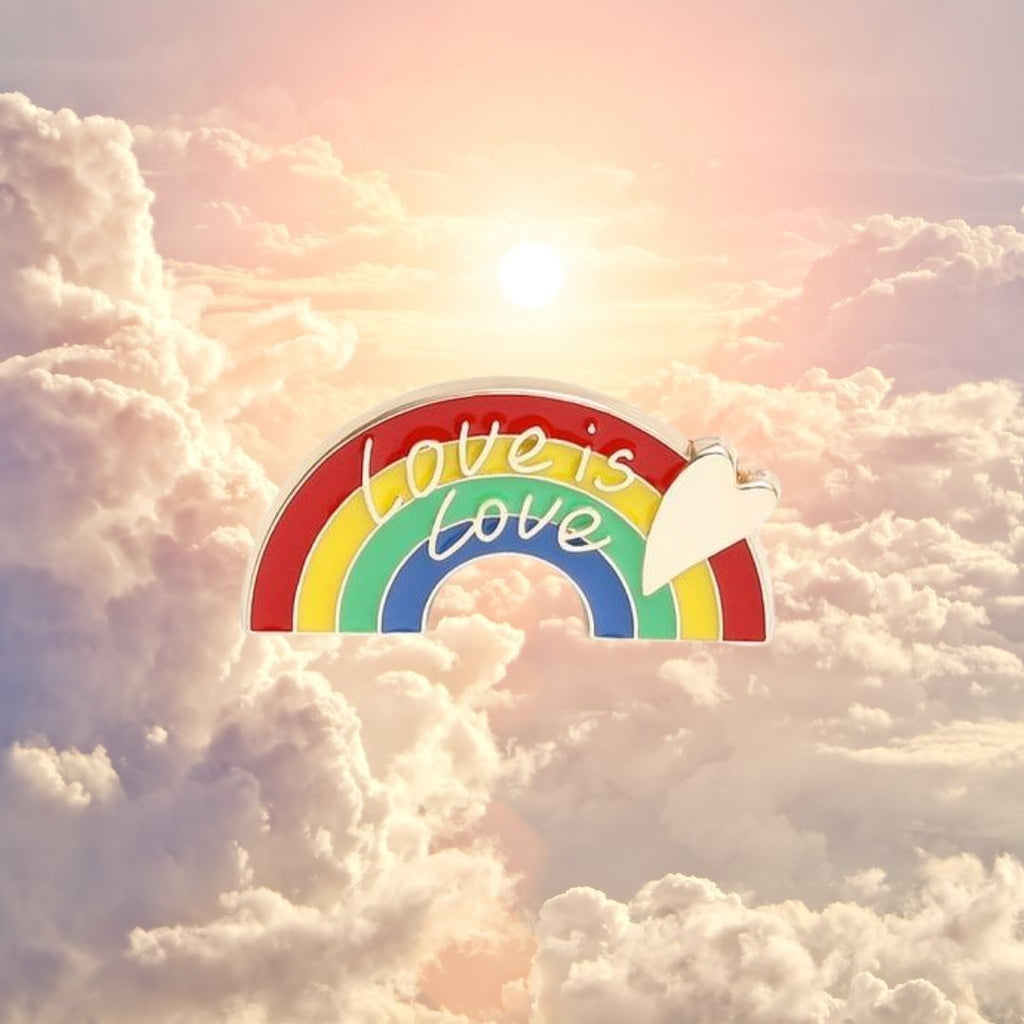 Love Is Love Rainbow Enamel Pin by Queer In The World sold by Queer In The World: The Shop - LGBT Merch Fashion