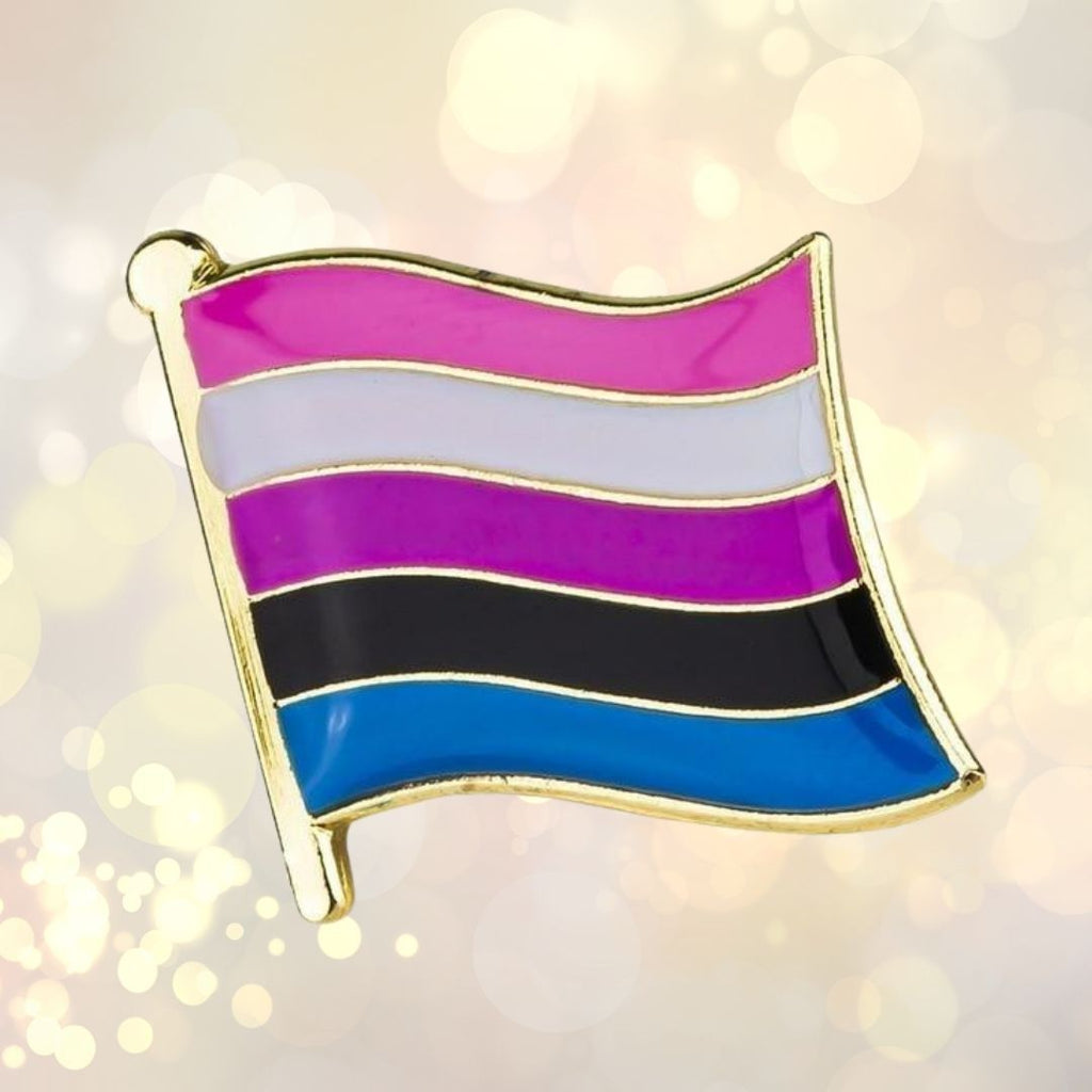  Genderfluid Flag Enamel Pin by Queer In The World sold by Queer In The World: The Shop - LGBT Merch Fashion