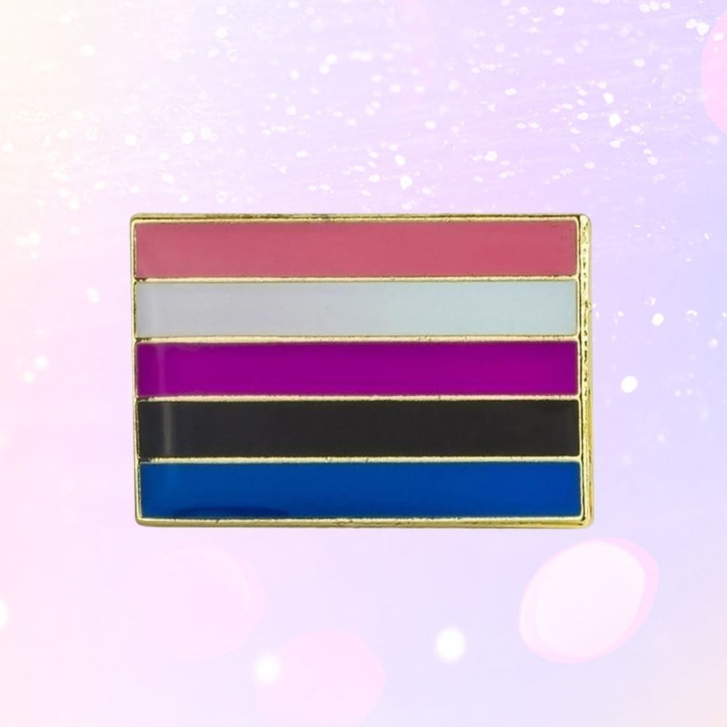  Genderfluid Pride Enamel Pin by Queer In The World sold by Queer In The World: The Shop - LGBT Merch Fashion