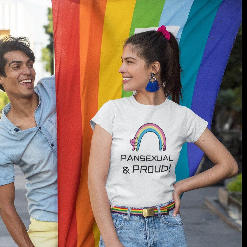 Sport Grey Pansexual & Proud T-Shirt by Queer In The World Originals sold by Queer In The World: The Shop - LGBT Merch Fashion