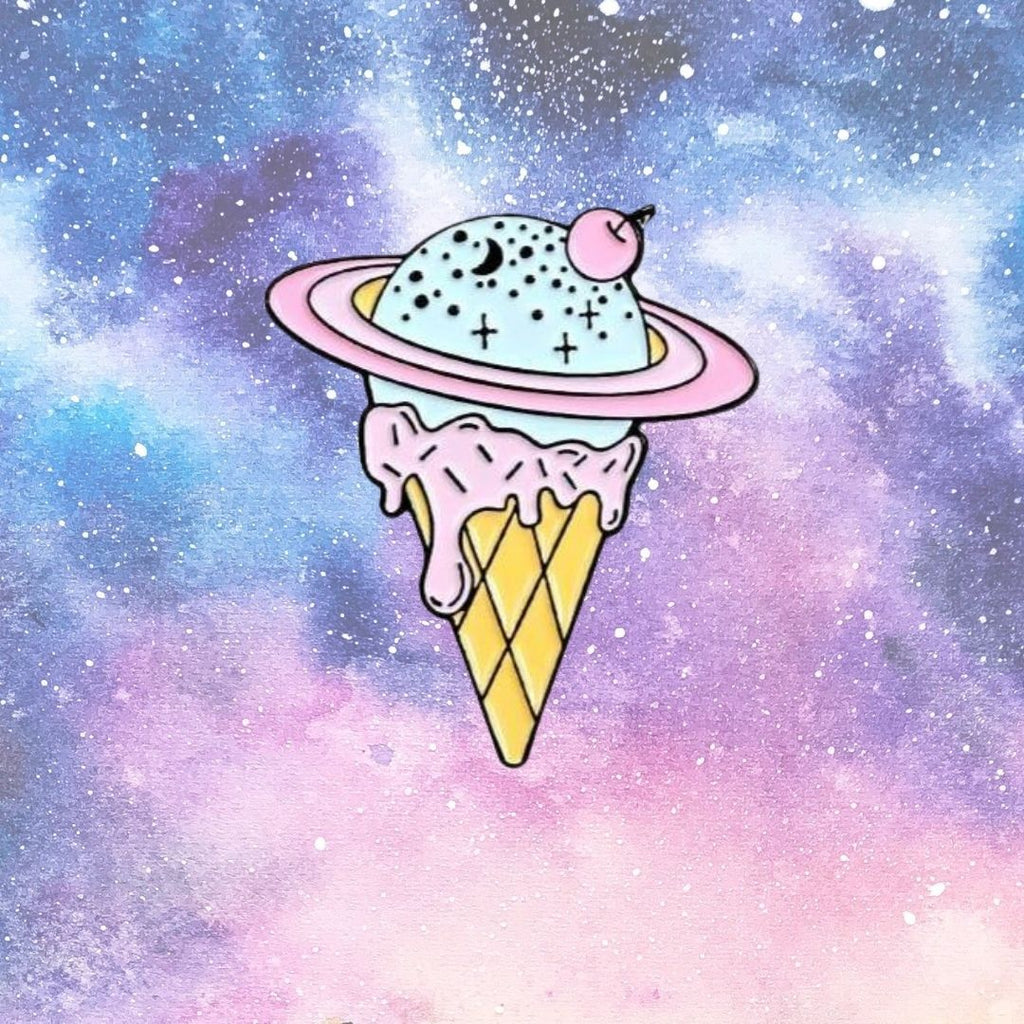  Planet Ice Cream Enamel Pin by Queer In The World sold by Queer In The World: The Shop - LGBT Merch Fashion