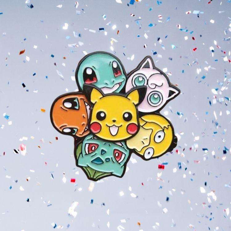  Pokemon Friends Enamel Pin by Oberlo sold by Queer In The World: The Shop - LGBT Merch Fashion