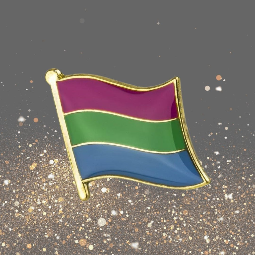  Polysexual Flag Enamel Pin by Queer In The World sold by Queer In The World: The Shop - LGBT Merch Fashion