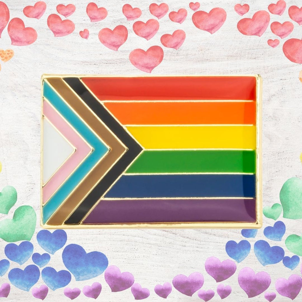  Progress Pride Enamel Pins (3 Pack Deal) by Queer In The World sold by Queer In The World: The Shop - LGBT Merch Fashion