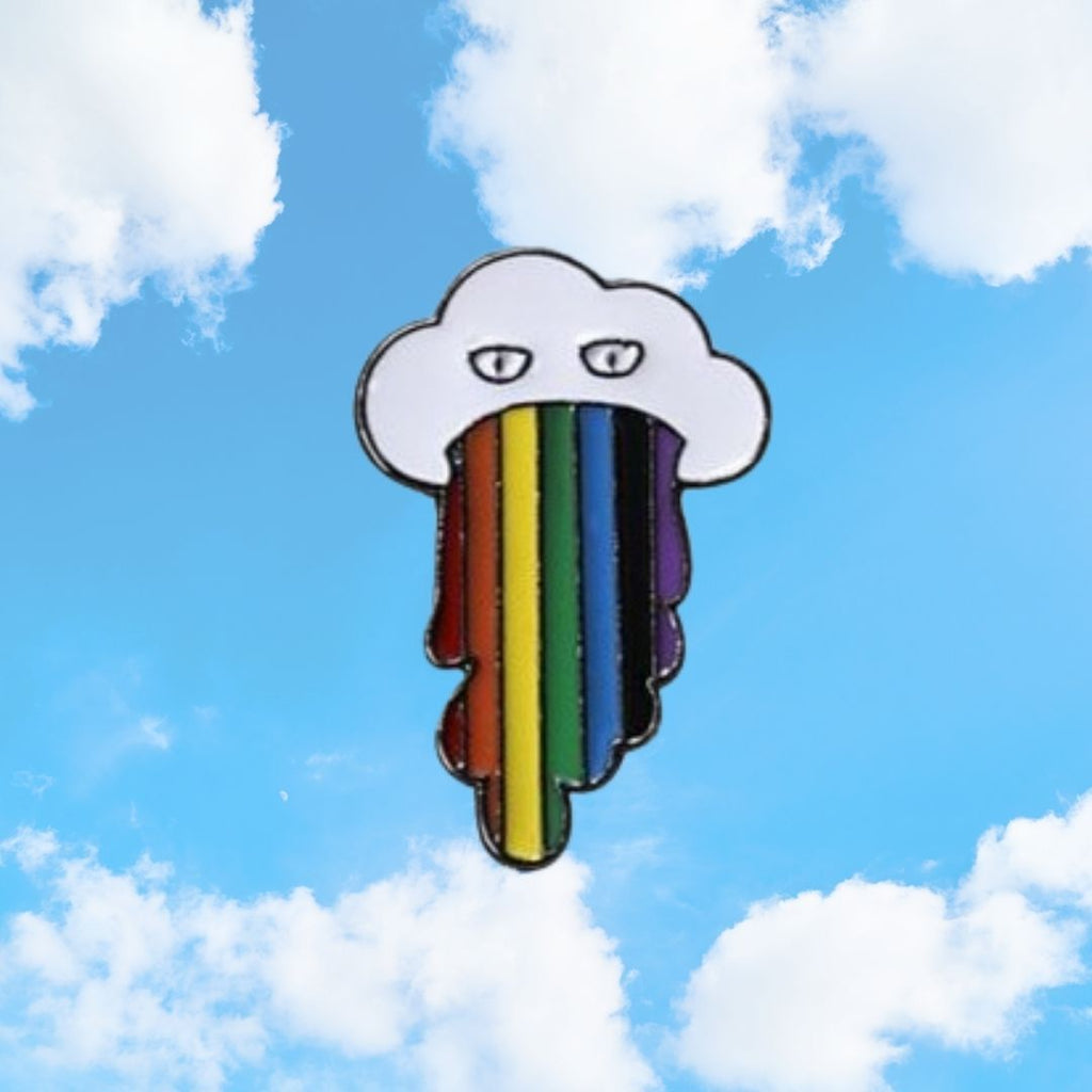  Rainbow Cloud Enamel Pin by Oberlo sold by Queer In The World: The Shop - LGBT Merch Fashion