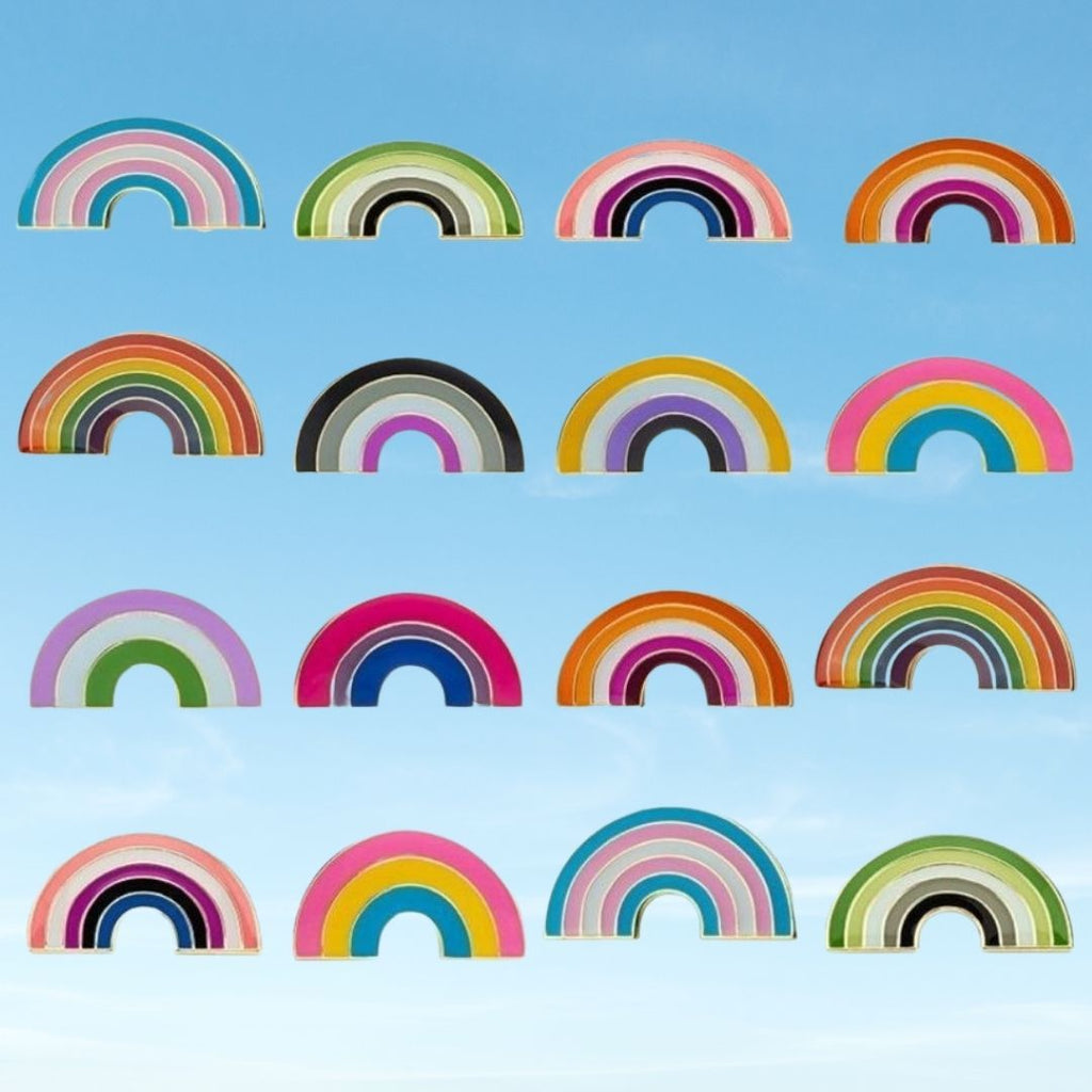  Rainbow Pride Enamel Pins by Queer In The World sold by Queer In The World: The Shop - LGBT Merch Fashion