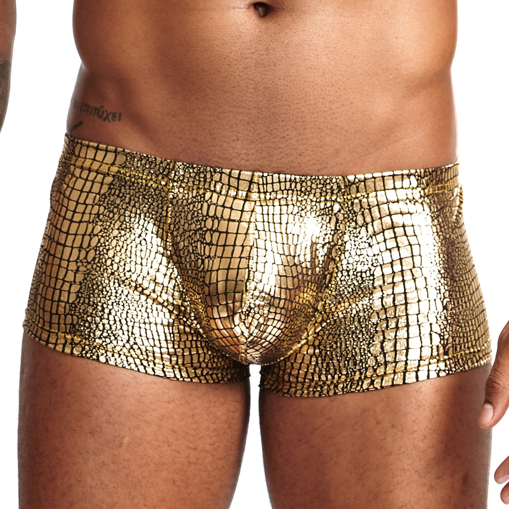 Blue Shimmer Snakeskin Boxers by Queer In The World sold by Queer In The World: The Shop - LGBT Merch Fashion