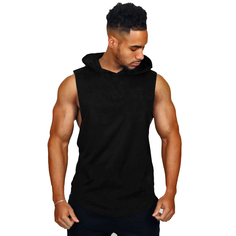 Men's Hooded Fitness Racerback Vest