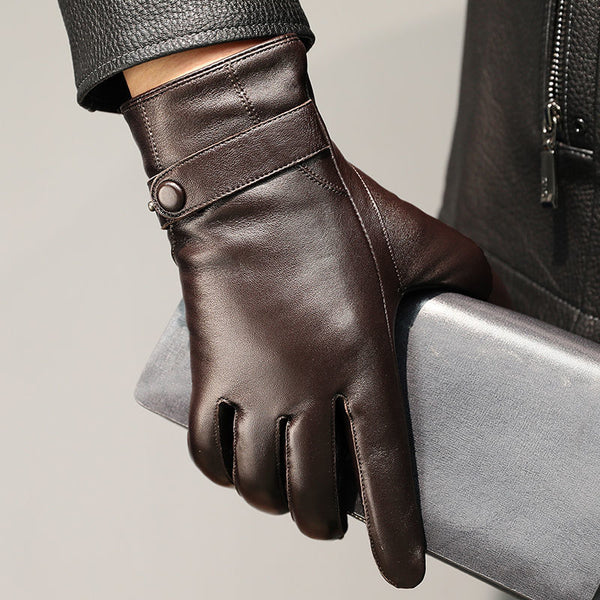 Sexy Men's Sheepskin Leather Gloves