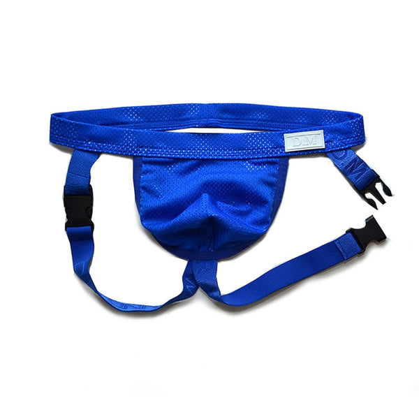 Blue Buckle-Up Mesh Jockstrap by Queer In The World sold by Queer In The World: The Shop - LGBT Merch Fashion