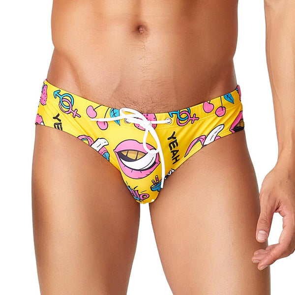  Hello Temptation Swim Briefs by Queer In The World sold by Queer In The World: The Shop - LGBT Merch Fashion