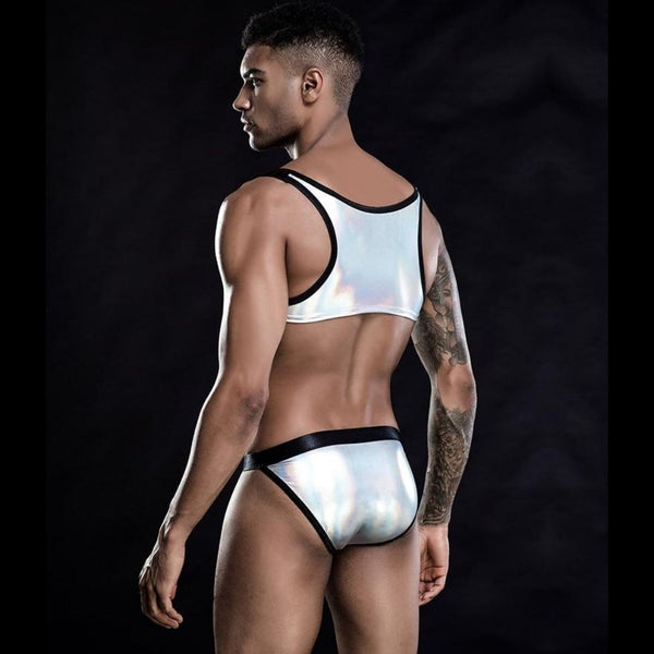  Sexy Reflective Gay Club Wear Outfit by Queer In The World sold by Queer In The World: The Shop - LGBT Merch Fashion