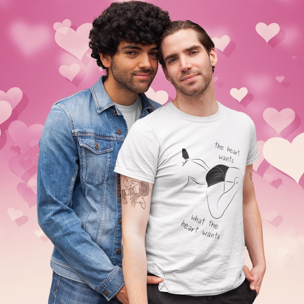 Light Blue The Heart Wants What The Heart Wants T-Shirt by Queer In The World Originals sold by Queer In The World: The Shop - LGBT Merch Fashion