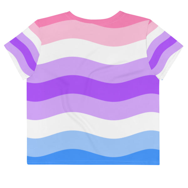  Alternative Genderfluid All-Over Crop T-Shirt by Queer In The World Originals sold by Queer In The World: The Shop - LGBT Merch Fashion
