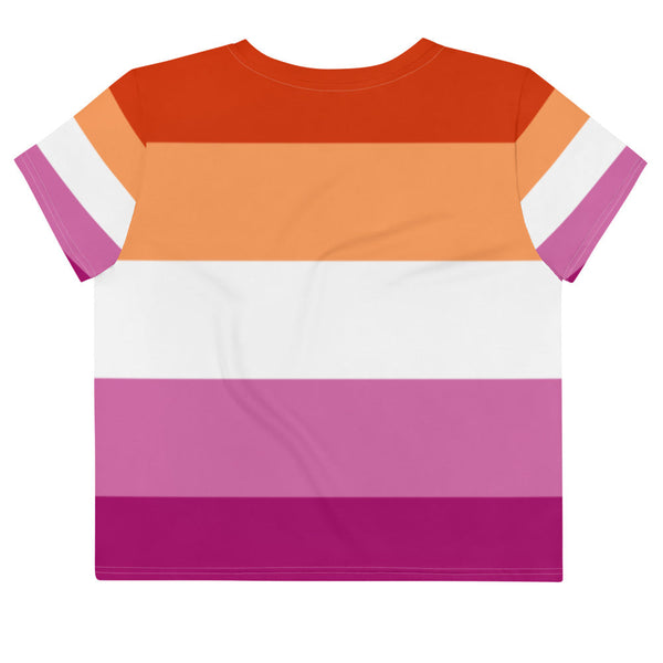  Lesbian All-Over Crop T-Shirt by Queer In The World Originals sold by Queer In The World: The Shop - LGBT Merch Fashion