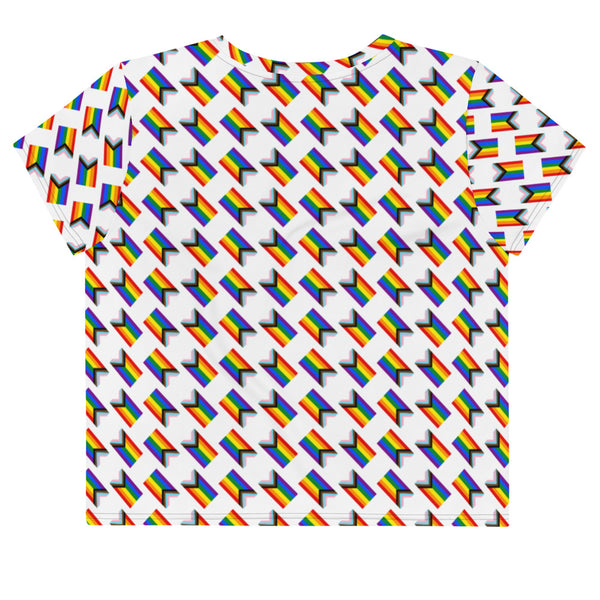  LGBT Progress Pride All-Over Crop T-Shirt by Queer In The World Originals sold by Queer In The World: The Shop - LGBT Merch Fashion