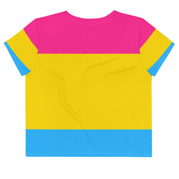  Pansexual All-Over Crop T-Shirt by Queer In The World Originals sold by Queer In The World: The Shop - LGBT Merch Fashion
