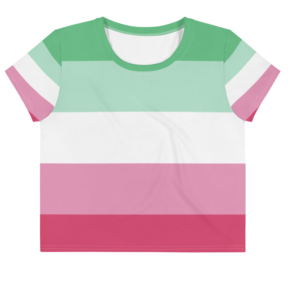  Abrosexual All-Over Crop T-Shirt by Queer In The World Originals sold by Queer In The World: The Shop - LGBT Merch Fashion