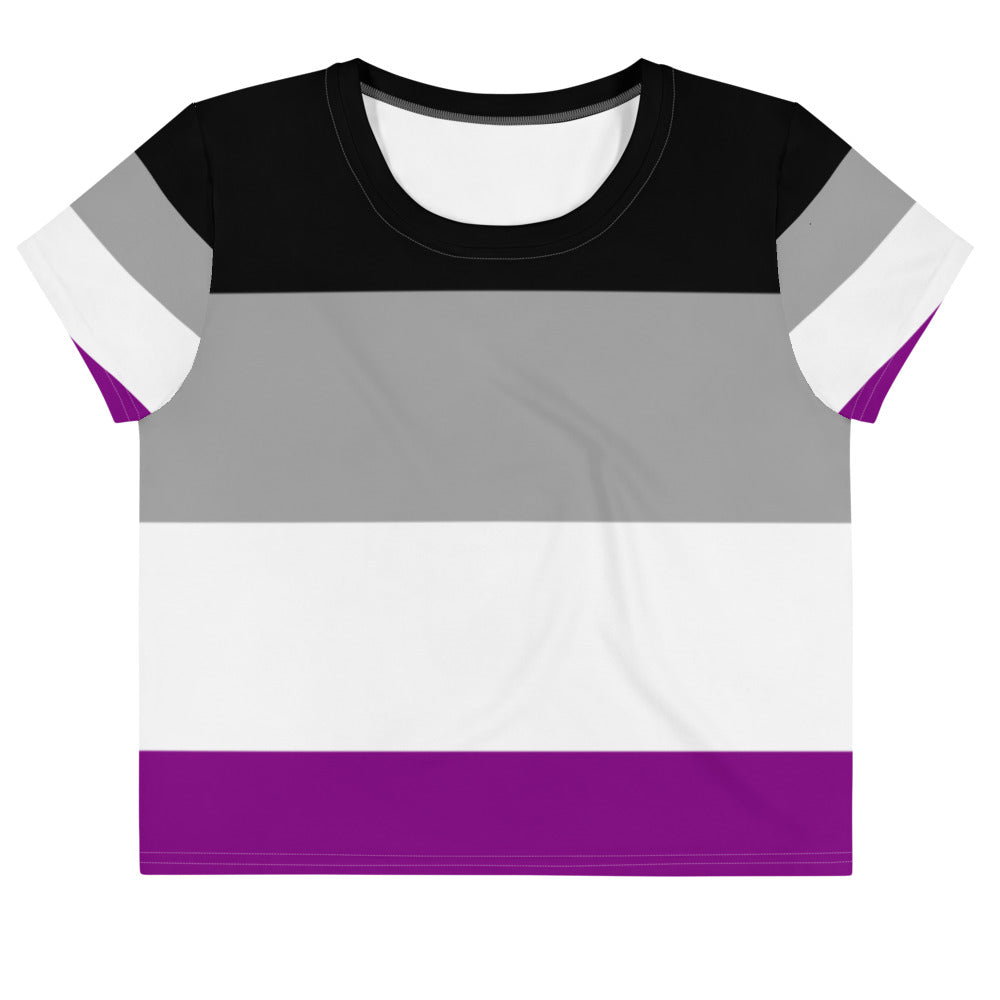  Asexual All-Over Crop T-Shirt by Queer In The World Originals sold by Queer In The World: The Shop - LGBT Merch Fashion