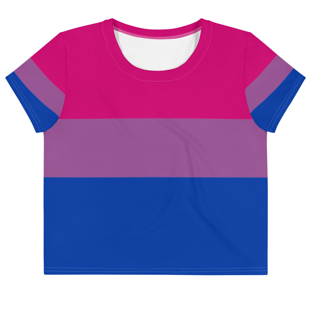  Bisexual All-Over Crop T-Shirt by Queer In The World Originals sold by Queer In The World: The Shop - LGBT Merch Fashion