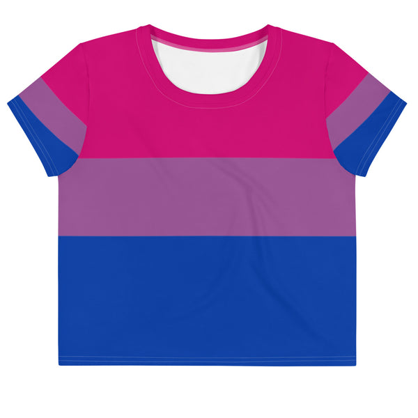  Bisexual All-Over Crop T-Shirt by Queer In The World Originals sold by Queer In The World: The Shop - LGBT Merch Fashion