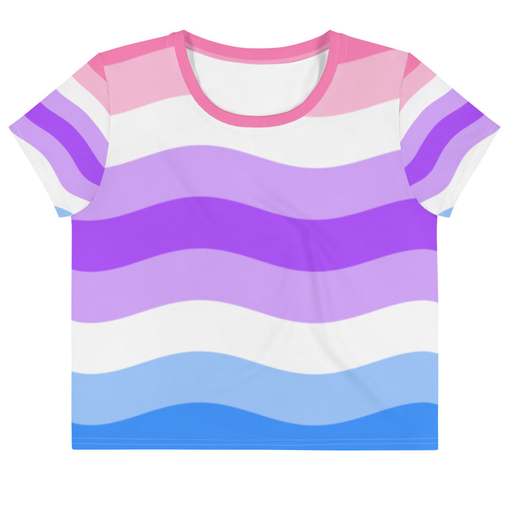  Alternative Genderfluid All-Over Crop T-Shirt by Queer In The World Originals sold by Queer In The World: The Shop - LGBT Merch Fashion