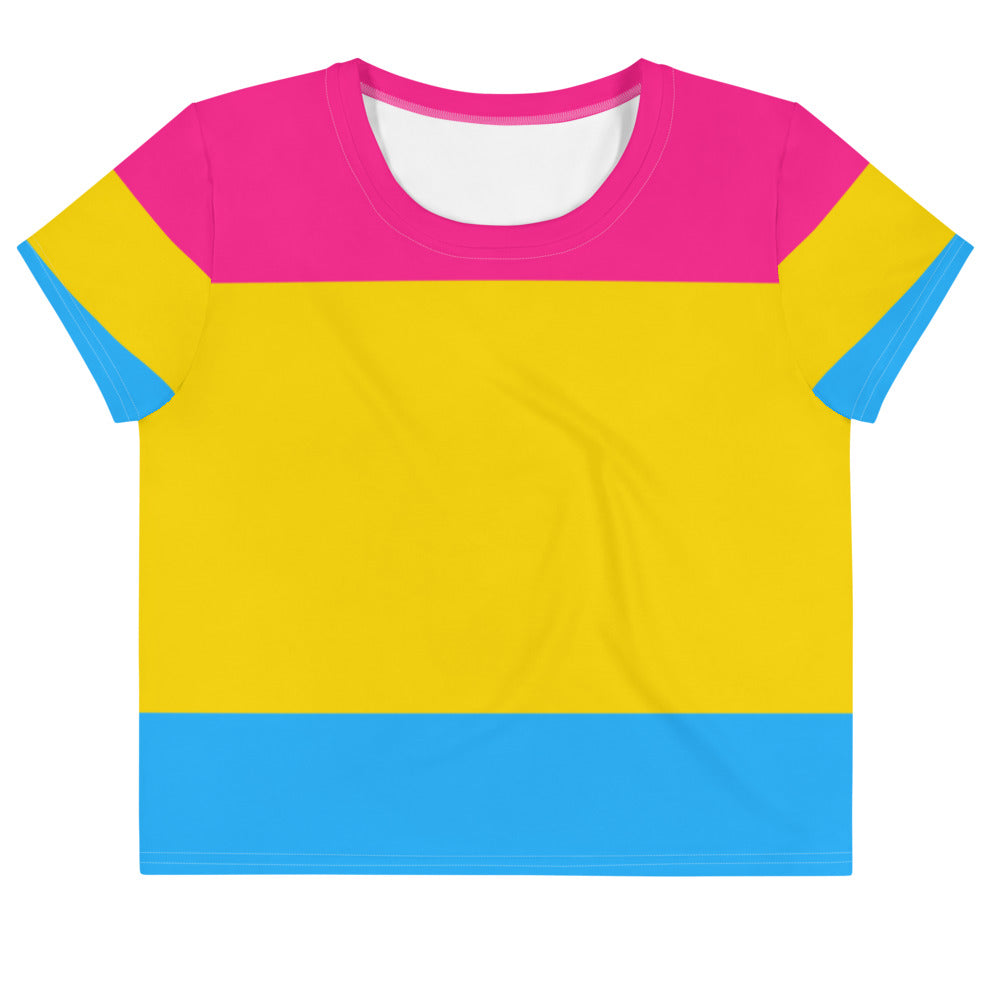  Pansexual All-Over Crop T-Shirt by Queer In The World Originals sold by Queer In The World: The Shop - LGBT Merch Fashion