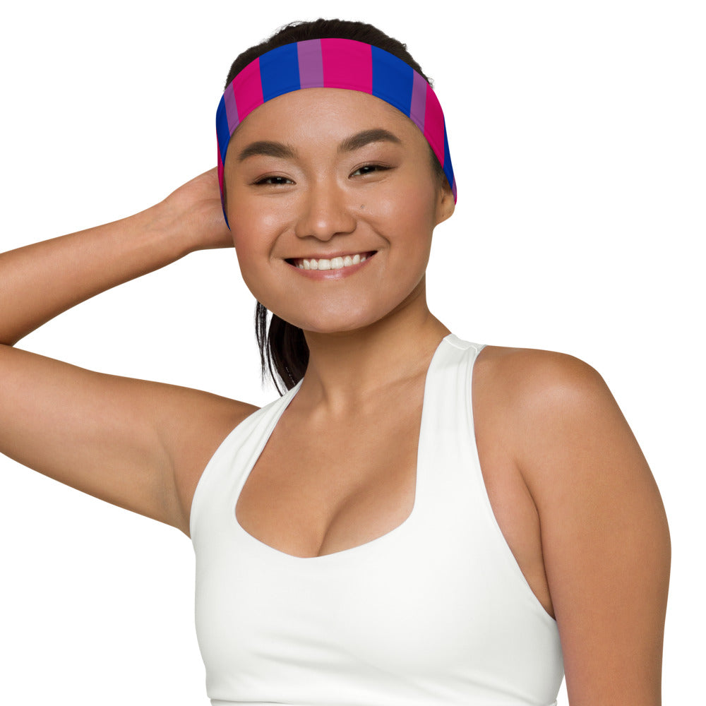  Bisexual Pride Headband by Queer In The World Originals sold by Queer In The World: The Shop - LGBT Merch Fashion