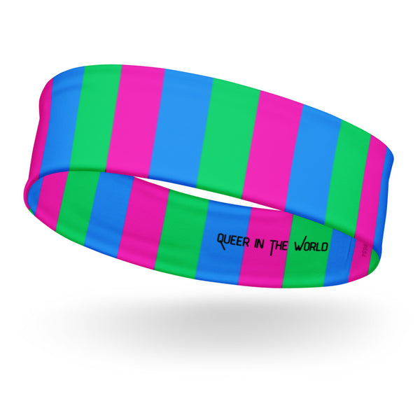  Polysexual Pride Headband by Printful sold by Queer In The World: The Shop - LGBT Merch Fashion