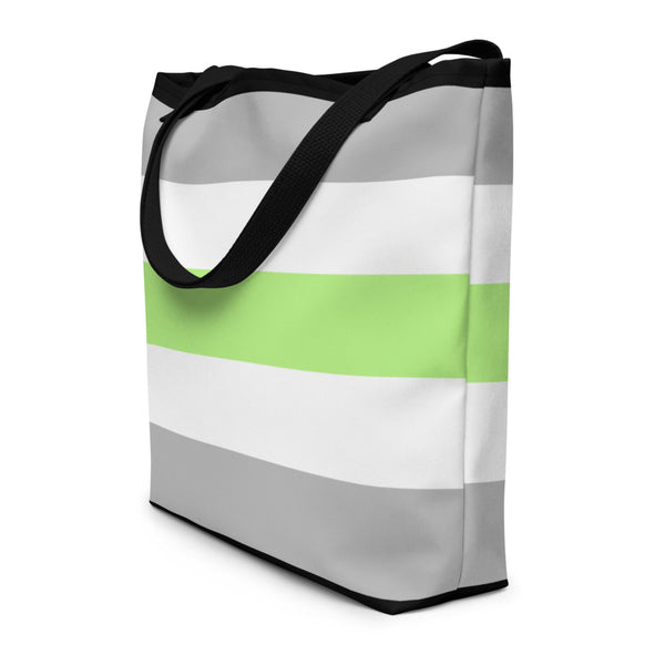 Black Agender Pride Extra Large Tote Bag by Queer In The World Originals sold by Queer In The World: The Shop - LGBT Merch Fashion