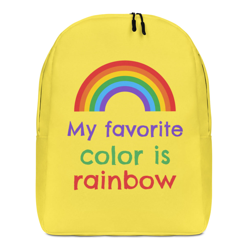  My Favourite Color Is Rainbow Minimalist Backpack by Queer In The World Originals sold by Queer In The World: The Shop - LGBT Merch Fashion