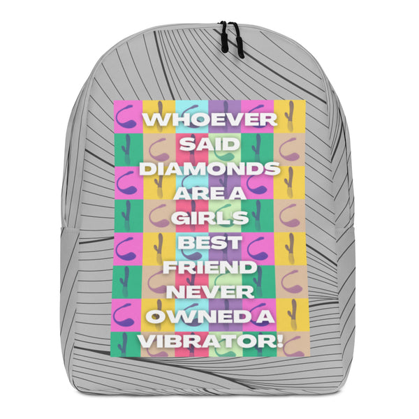  Never Owned A Vibrator Minimalist Backpack by Queer In The World Originals sold by Queer In The World: The Shop - LGBT Merch Fashion