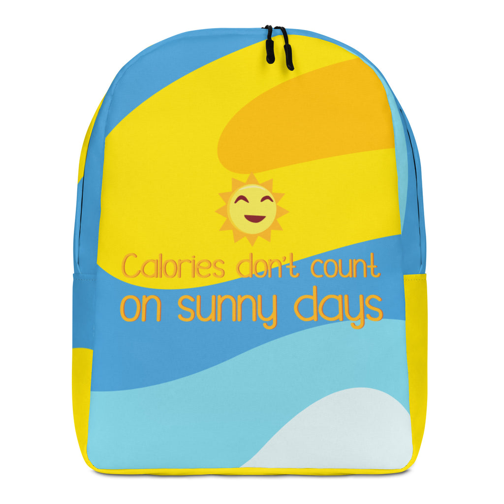  Calories Don't Count On Sunny Days Minimalist Backpack by Queer In The World Originals sold by Queer In The World: The Shop - LGBT Merch Fashion