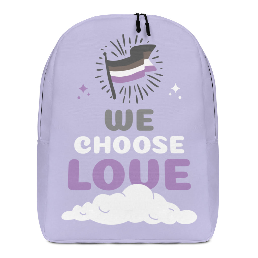  Asexual We Choose Love Minimalist Backpack by Queer In The World Originals sold by Queer In The World: The Shop - LGBT Merch Fashion