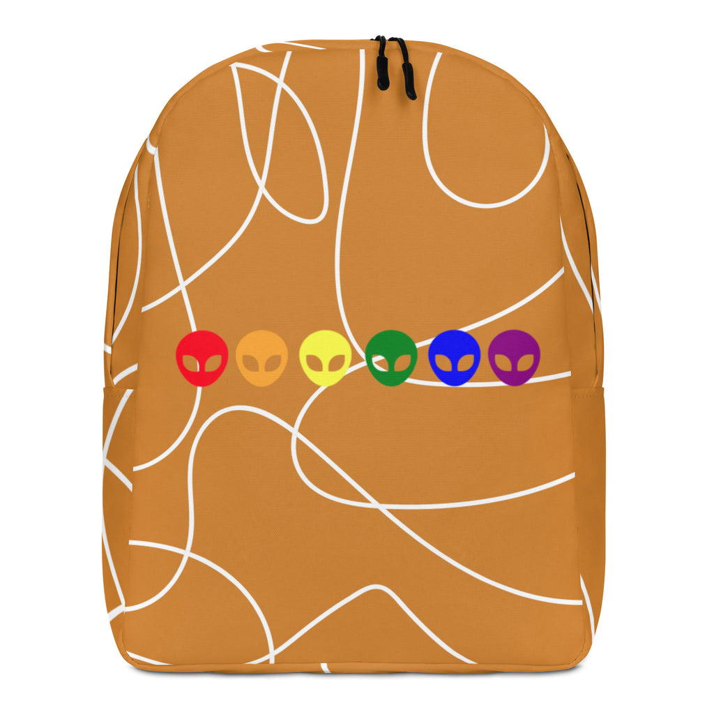  Gay Alien Minimalist Backpack by Queer In The World Originals sold by Queer In The World: The Shop - LGBT Merch Fashion