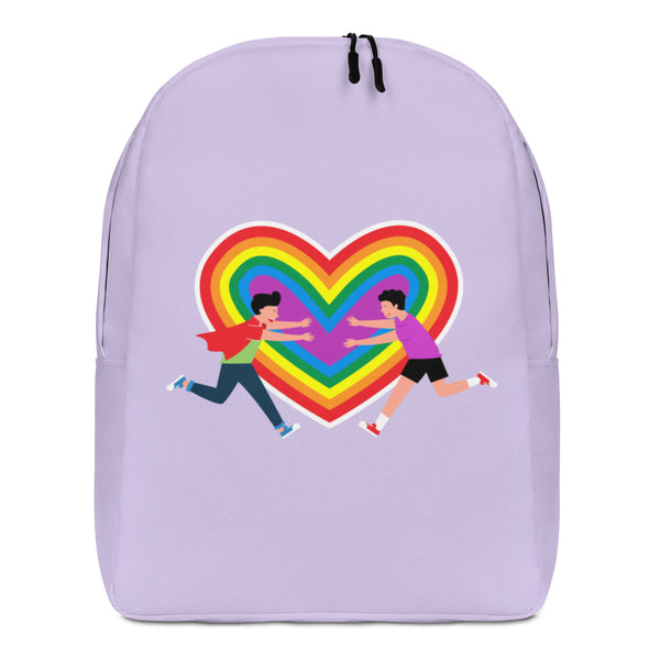  Gay Couple Minimalist Backpack by Queer In The World Originals sold by Queer In The World: The Shop - LGBT Merch Fashion